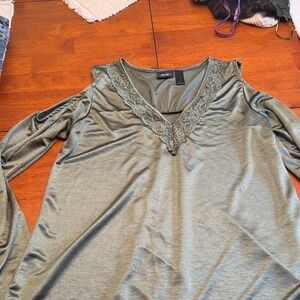 Daytrip Cold Shoulder Lace V-Neck Blouse